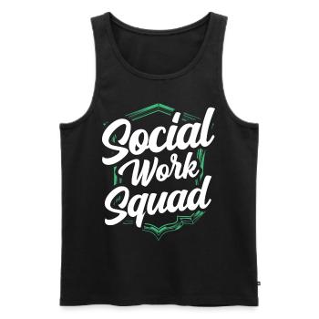Team Social Work Social Workers Social Work - Men's Premium Organic Tank Top - black - Front - AI Model Male 178 light (178cm)