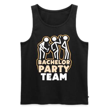 Bachelor Party Team Bachelor Bride - Men's Premium Organic Tank Top - black - Front - AI Model Male 178 light (178cm)