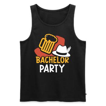 Bachelor party Bachelor bachelor - Men's Premium Organic Tank Top - black - Front - Michal (187cm)