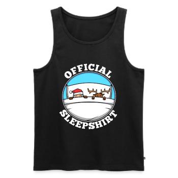 Official sleepshirt christmas - Männer Premium Bio Tank Top - Schwarz - Vorne - AI Model Male 178 light (178cm)