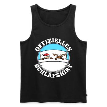 Offizielles schlafshirt Weihnachten - Männer Premium Bio Tank Top - Schwarz - Vorne - AI Model Male 178 light (178cm)