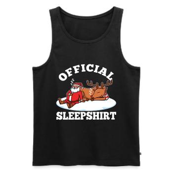 Official sleepshirt christmas - Männer Premium Bio Tank Top - Schwarz - Vorne - AI Model Male 178 light (178cm)