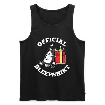 Official sleepshirt christmas - Männer Premium Bio Tank Top - Schwarz - Vorne - AI Model Male 178 light (178cm)