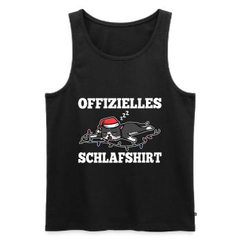 Offizielles schlafshirt Weihnachten - Männer Premium Bio Tank Top - Schwarz - Vorne - AI Model Male 178 light (178cm)