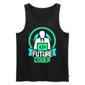 Zukünftiger Coder Coding Programmierer Code - Männer Premium Bio Tank Top - Schwarz - Vorne - AI Model Male 178 light (178cm)