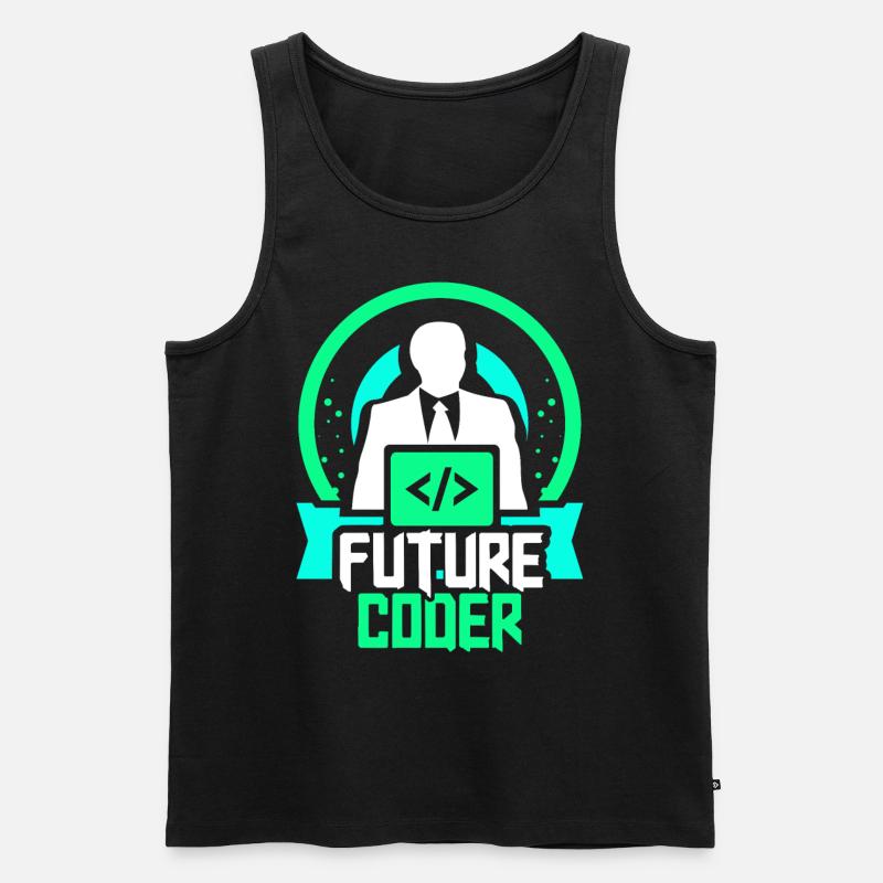Zukünftiger Coder Coding Programmierer Code - Männer Premium Bio Tank Top - Schwarz