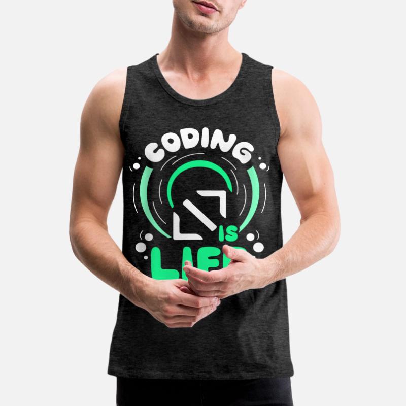 Coding Ist Leben Code Coder Programmierer Männer Premium Bio Tank Top
