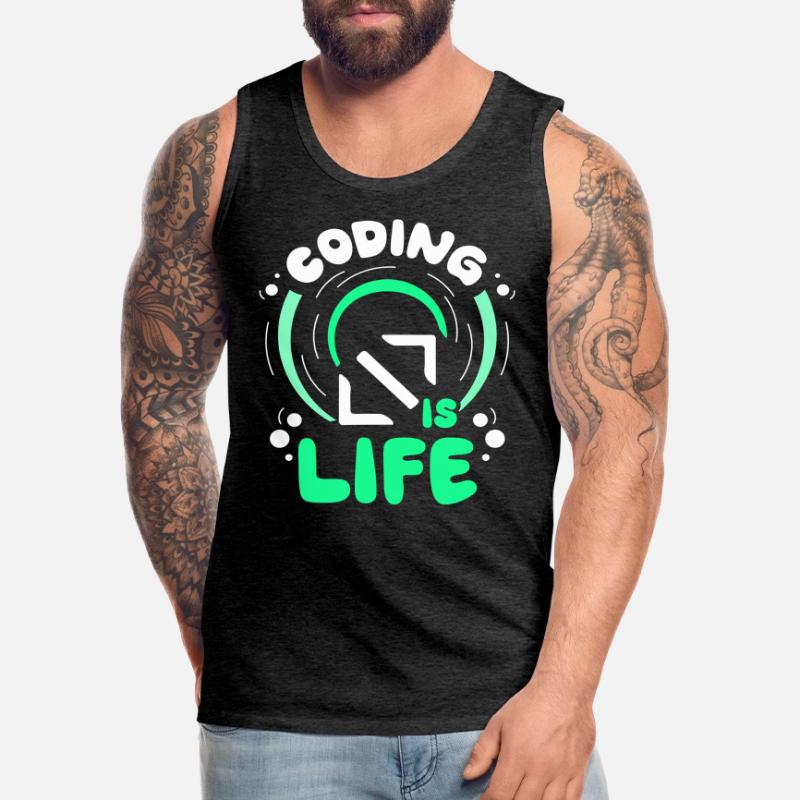 Coding Ist Leben Code Coder Programmierer Männer Premium Bio Tank Top