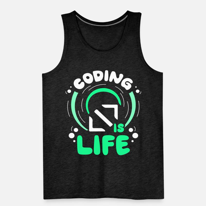 Coding Ist Leben Code Coder Programmierer Männer Premium Bio Tank Top
