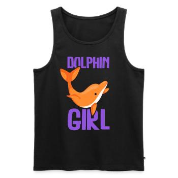 Dolphin Girl Lover Dolphin Dolphins Dolphins - Men's Premium Organic Tank Top - black - Front - AI Model Male 178 light (178cm)