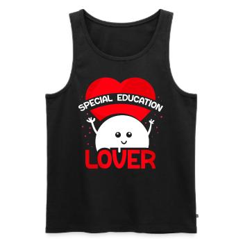Amoureux de l’enfance en difficulté Enseignant en éducation de l’enfance en difficulté - Débardeur bio Premium Homme - noir - Devant - AI Model Male 178 light (178cm)