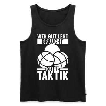 Boule Boulespieler - Männer Premium Bio Tank Top - Schwarz - Vorne - Michal (187cm)