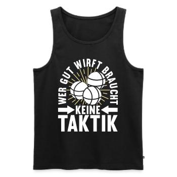 Boule Boulespieler - Männer Premium Bio Tank Top - Schwarz - Vorne - Michal (187cm)