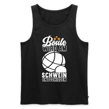 Boule Boulespieler - Männer Premium Bio Tank Top - Schwarz - Vorne - Michal (187cm)