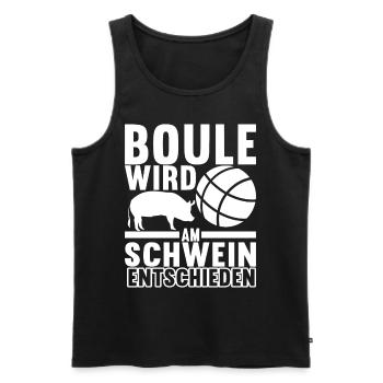Boule Boulespieler - Männer Premium Bio Tank Top - Schwarz - Vorne - Michal (187cm)