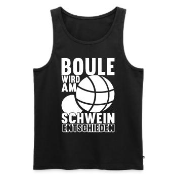 Boule Boulespieler - Männer Premium Bio Tank Top - Schwarz - Vorne - Michal (187cm)