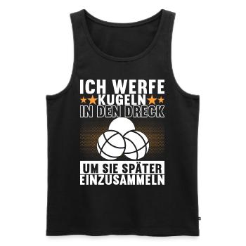Boule Boulespieler - Männer Premium Bio Tank Top - Schwarz - Vorne - Michal (187cm)
