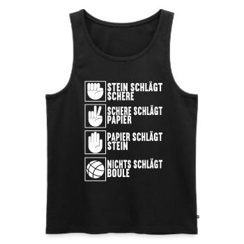Boule Boulespieler - Männer Premium Bio Tank Top - Schwarz - Vorne - Michal (187cm)