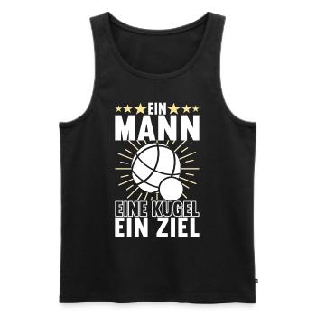 Boule Boulespieler - Männer Premium Bio Tank Top - Schwarz - Vorne - Michal (187cm)