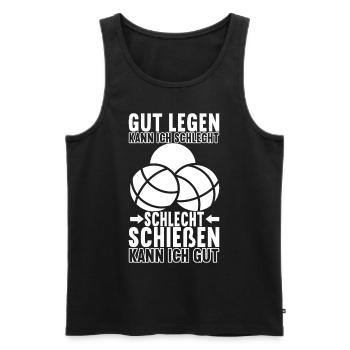Boule Boulespieler - Männer Premium Bio Tank Top - Schwarz - Vorne - Michal (187cm)