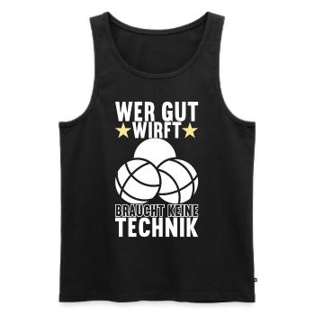 Boule Boulespieler - Männer Premium Bio Tank Top - Schwarz - Vorne - Michal (187cm)