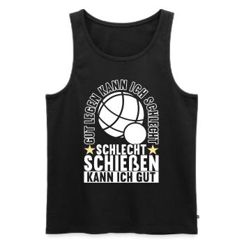 Boule Boulespieler - Männer Premium Bio Tank Top - Schwarz - Vorne - Michal (187cm)