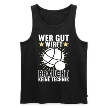 Boule Boulespieler - Männer Premium Bio Tank Top - Schwarz - Vorne - Michal (187cm)