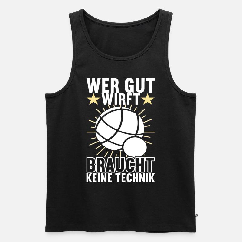 Boule Boulespieler - Männer Premium Bio Tank Top - Schwarz
