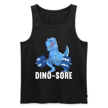 Dino Fitness Haltérophilie - Débardeur bio Premium Homme - noir - Devant - AI Model Male 178 light (178cm)