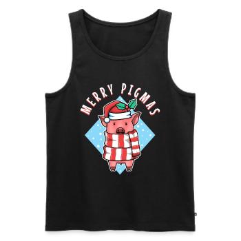 Merry Pigmas - Männer Premium Bio Tank Top - Schwarz - Vorne - Michal (187cm)