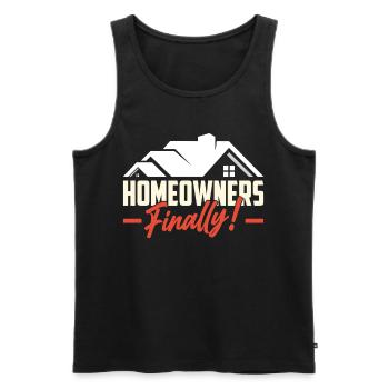 Hauseigentümer Endlich Hausherr Hausbesitzer Haus - Männer Premium Bio Tank Top - Schwarz - Vorne - Michal (187cm)