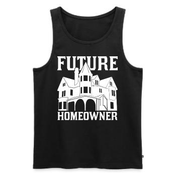 Zukünftiger Hauseigentümer Hausbesitzer Hausherr - Männer Premium Bio Tank Top - Schwarz - Vorne - Michal (187cm)