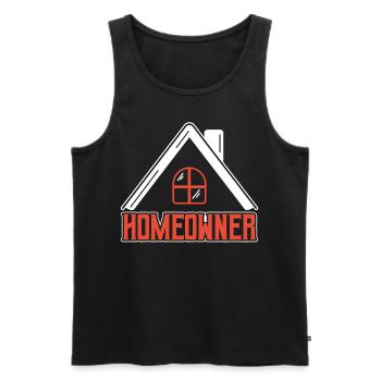 Hauseigentümer Hausherr Hausbesitzer Haus - Männer Premium Bio Tank Top - Schwarz - Vorne - Michal (187cm)