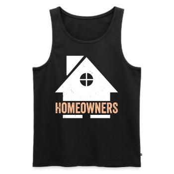 Hauseigentümer Hausbesitzer Hausherr Haus - Männer Premium Bio Tank Top - Schwarz - Vorne - Michal (187cm)