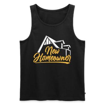 Neuer Hauseigentümer Hausbesitzer Hausherr Haus - Männer Premium Bio Tank Top - Schwarz - Vorne - Michal (187cm)