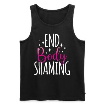 Body Shaming Quitting Body shaming Stop Annoying - Men's Premium Organic Tank Top - black - Front - AI Model Male 178 light (178cm)