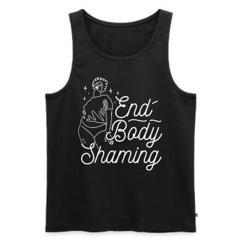 Body Shaming Stop Stopping Bodyshaming Annoyance - Men's Premium Organic Tank Top - black - Front - AI Model Male 178 light (178cm)