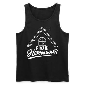 Stolzer Hauseigentümer Hausbesitzer Hausherr Haus - Männer Premium Bio Tank Top - Schwarz - Vorne - Michal (187cm)