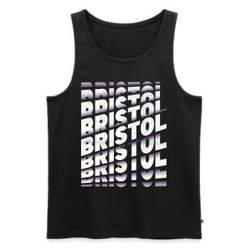 Bristol England UK Stadt Schrift Skyline Heimat - Männer Premium Bio Tank Top - Schwarz - Vorne - AI Model Male 178 light (178cm)