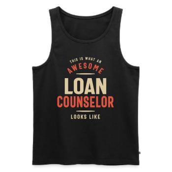 Funny Awesome Loan Counselor Job Occupation - Men's Premium Organic Tank Top - black - Front - Michal (187cm)