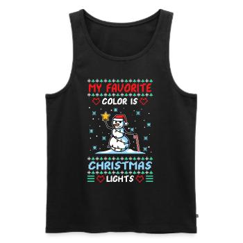My favorite color is christmas lights - Men's Premium Organic Tank Top - black - Front - AI Model Male 178 light (178cm)