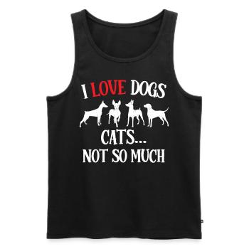 Ich Liebe Hunde Katzen Nicht So Sehr Welpe Hund - Männer Premium Bio Tank Top - Schwarz - Vorne - Michal (187cm)