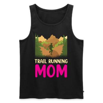 Trail Running Mama Trail Running Course à pied - Débardeur bio Premium Homme - noir - Devant - AI Model Male 178 light (178cm)