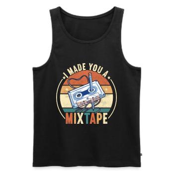 90s 90s 90s Party - Men's Premium Organic Tank Top - black - Front - Michal (187cm)