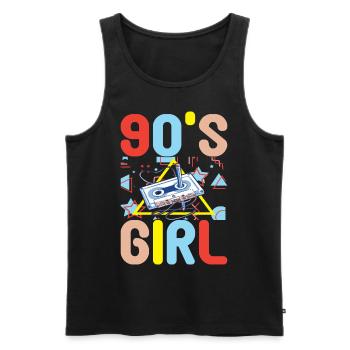 90s 90s 90s Party - Men's Premium Organic Tank Top - black - Front - Michal (187cm)