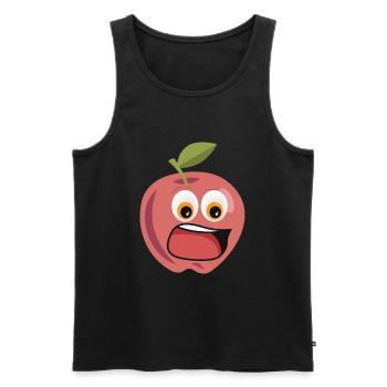 Apfel Kostüm - Männer Premium Bio Tank Top - Schwarz - Vorne - AI Model Male 178 light (178cm)