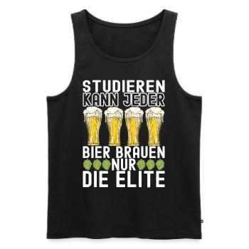 Bierbrauer Bier Brauen - Männer Premium Bio Tank Top - Schwarz - Vorne - Michal (187cm)