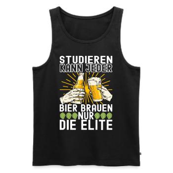 Bierbrauer Bier Brauen - Männer Premium Bio Tank Top - Schwarz - Vorne - Michal (187cm)