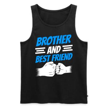 Bruder Und Bester Freund Team Brüder Freundschaft - Männer Premium Bio Tank Top - Schwarz - Vorne - Michal (187cm)