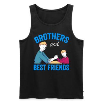Brüder Und Beste Freunde Bruder Freund Team - Männer Premium Bio Tank Top - Schwarz - Vorne - Michal (187cm)